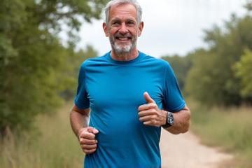 David, before and after his wellness transformation, showing him active and fit now