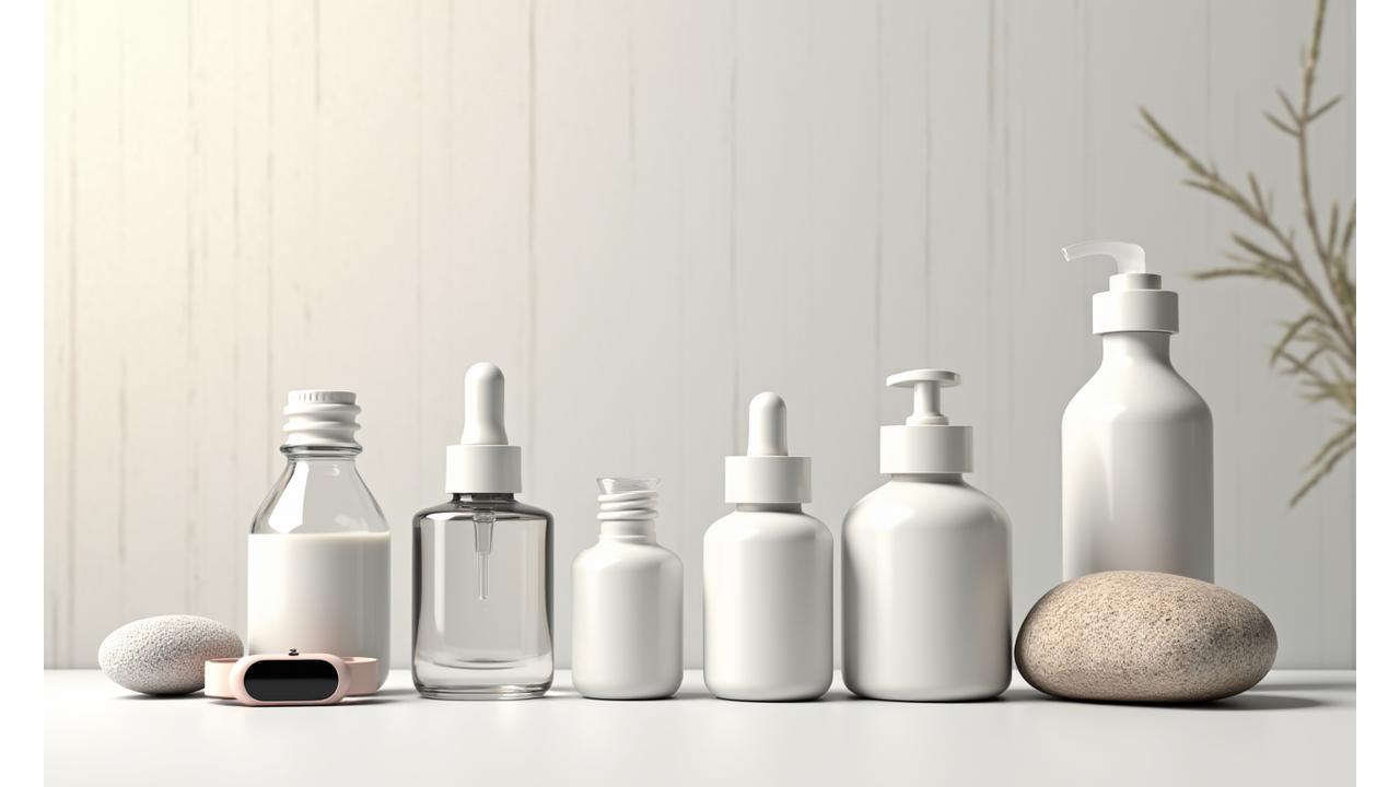 An assortment of carefully chosen wellness products like supplements and beauty items, laid out on a clean, light surface, signifying quality and curation.