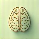 Brain icon with a calm wave pattern, representing mental health apps.