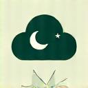 Sleep tracking device icon with a moon and stars.