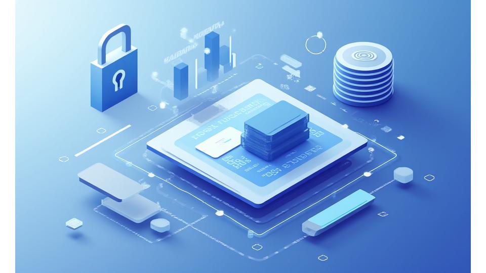 Abstract illustration of secure digital payment transaction, symbolizing trust and clarity