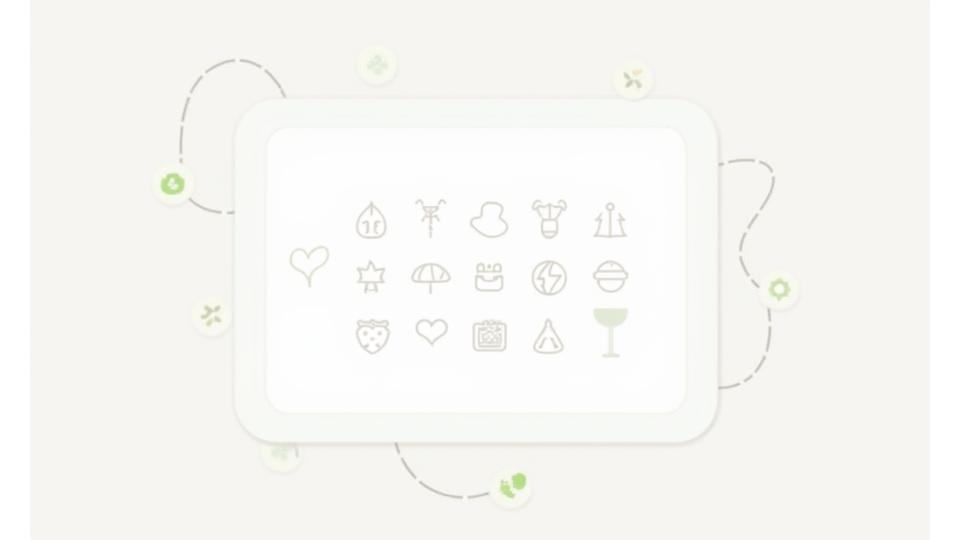Clean, minimalist illustration of a digital interface with wellness icons, symbolizing platform guidelines